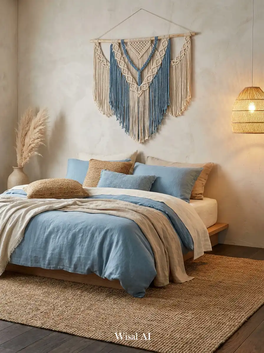 18.Elegant BOHO Bedroom Idea: The Macramé & Pampas Dreamscape