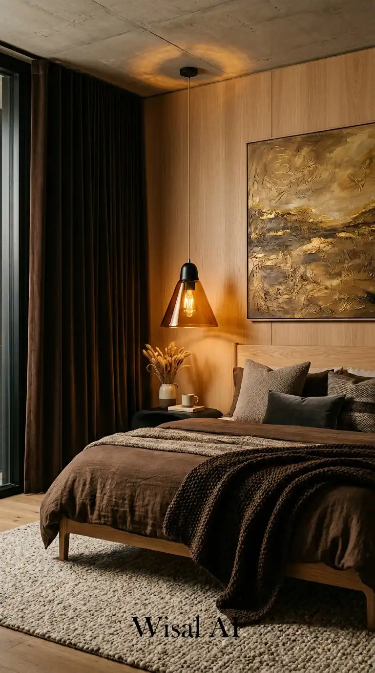 Embracing Minimalist Luxury Through a Tactile and Earth-Toned Cozy Bedroom Idea