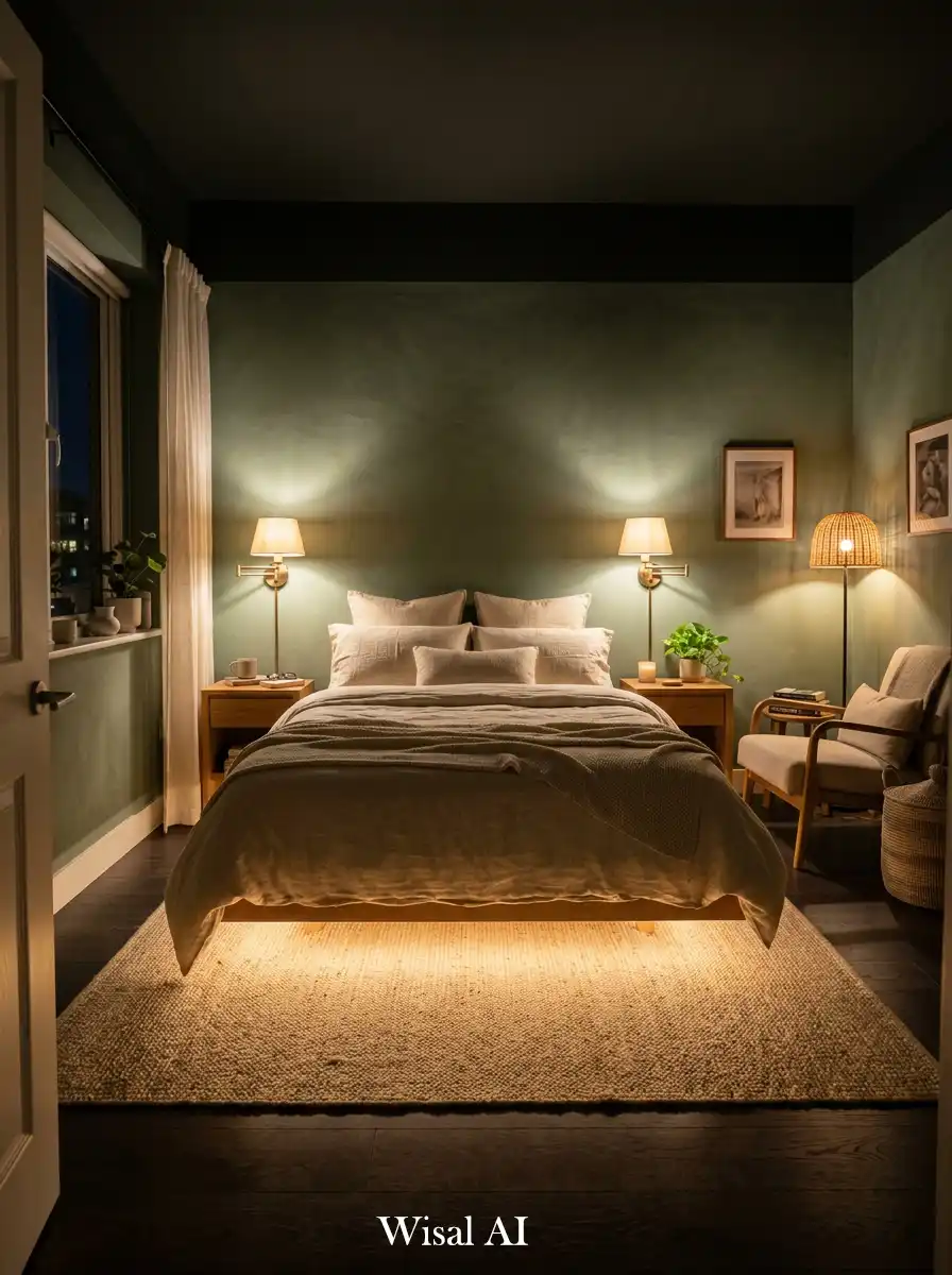 15.Small Bedroom Lighting Strategy