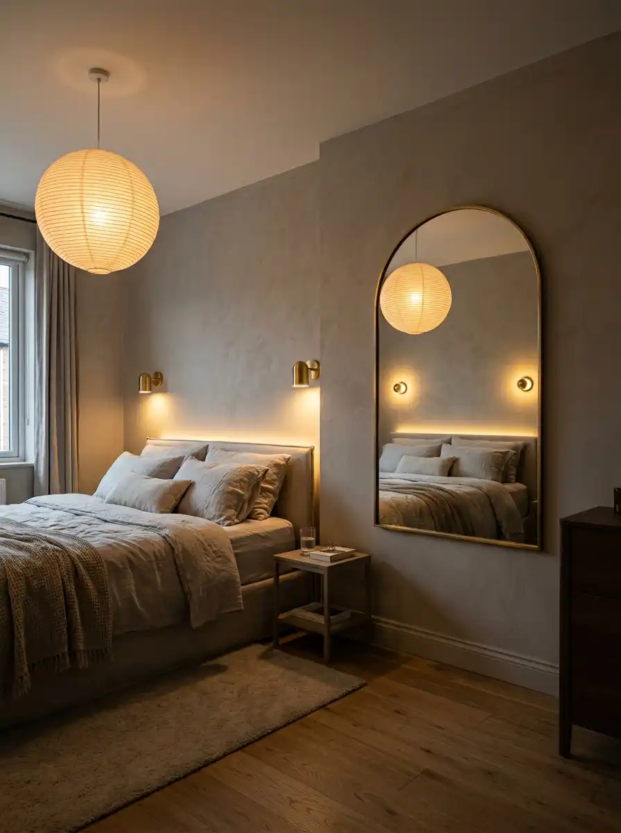 18.Mirror Effect in Bedroom Lighting