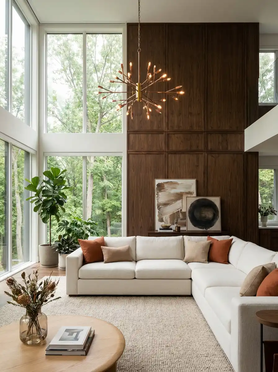 11. The Symphony of Light and Texture: Stunning Living Room Idea