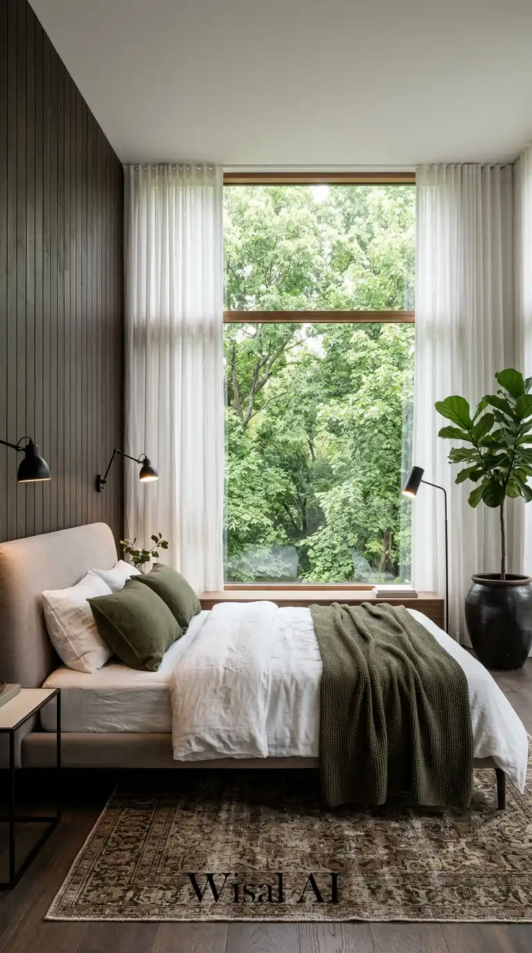 Natural Tones and Organic Textures: A Refreshing Cozy Bedroom Idea for Modern Living