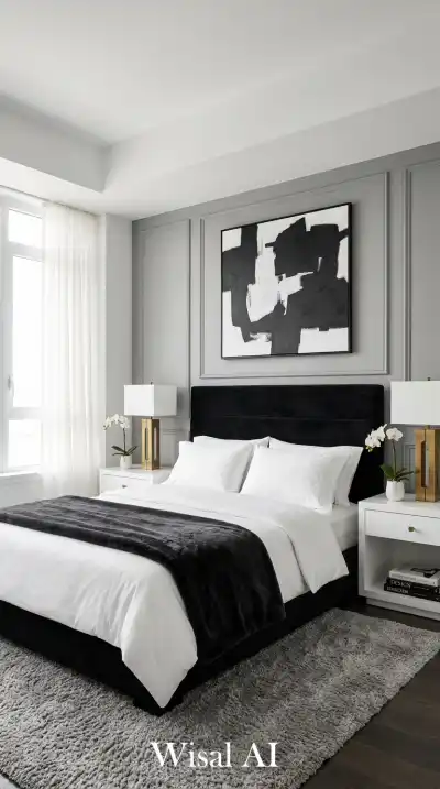 15 Ways to Style a Timeless Black and White Bedroom Idea