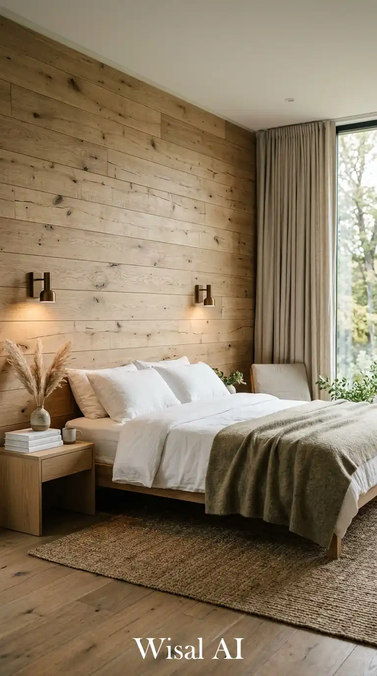 Organic Textures in a Quiet Modern Bedroom