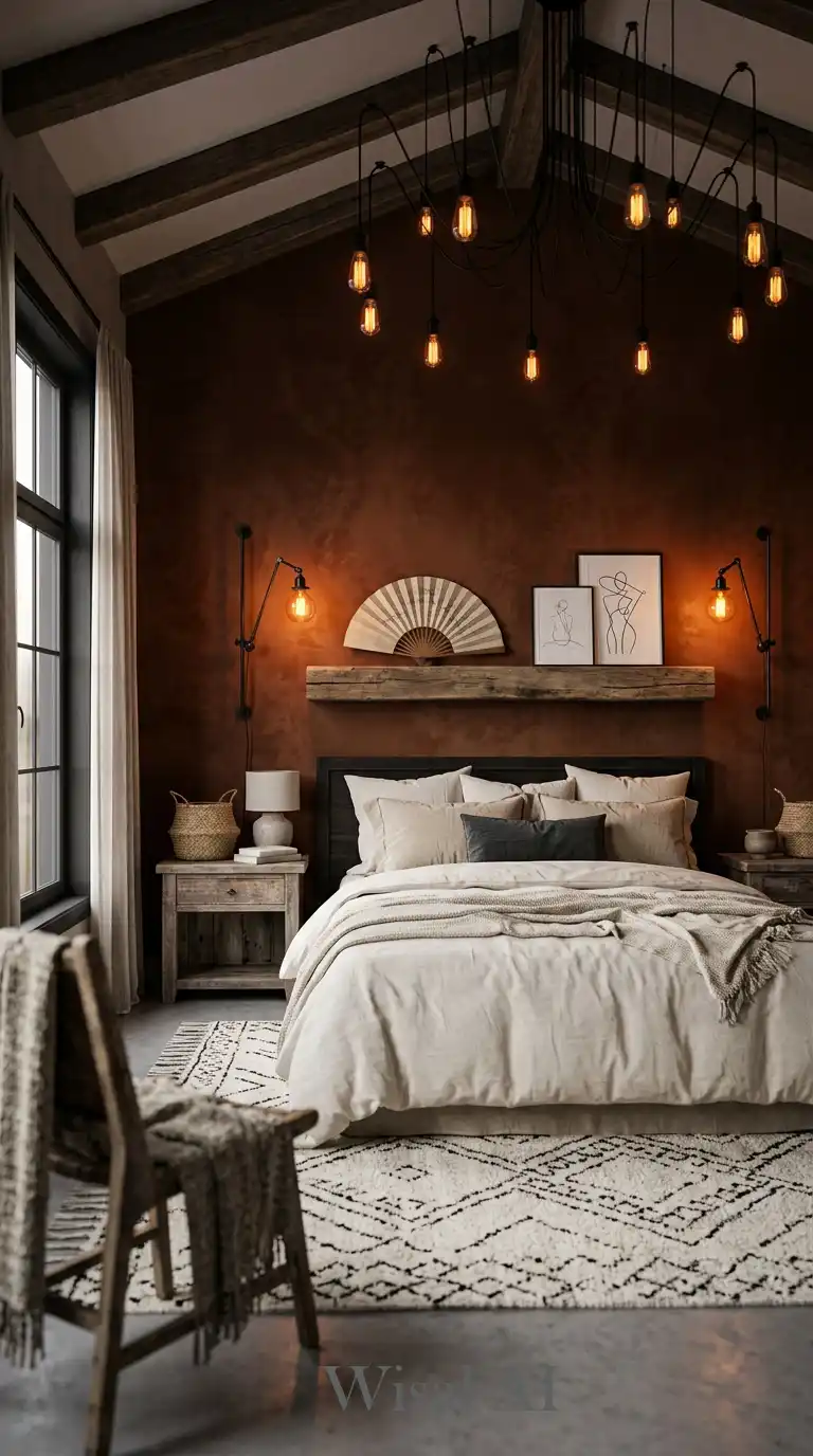 12.An Urban Take on the Luxury Brown and White Bedroom