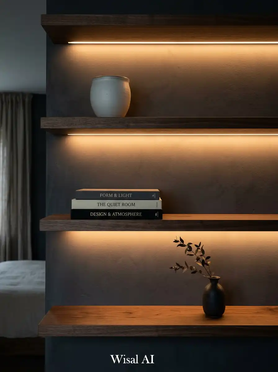 9.Shelf LED Accent Bedroom Lighting