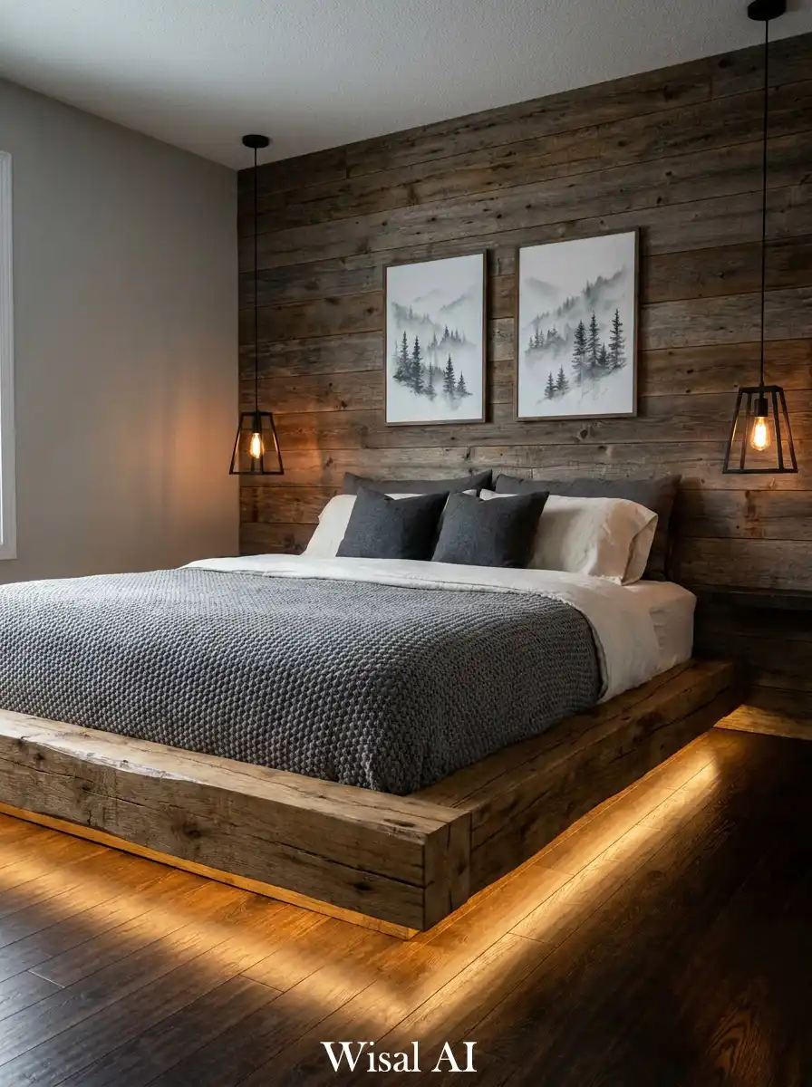 1.Small Rustic Bedroom Ideas: Embracing the Levitation Trend