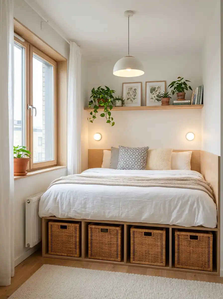 28.The Storage-First Sleep Nook: Small Bedroom Idea