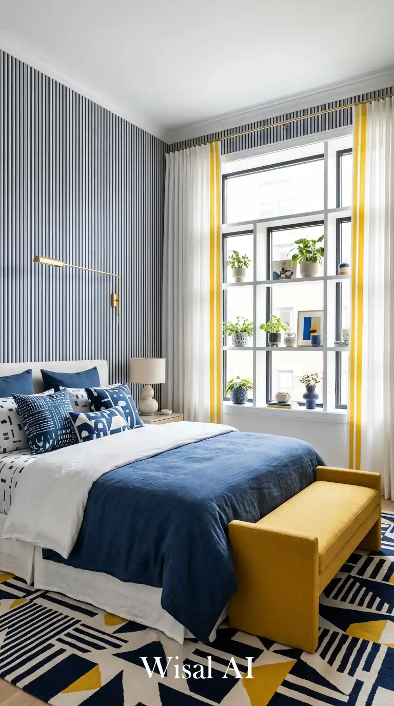 17. Tailored Chic: Pinstripes and Bold Accents