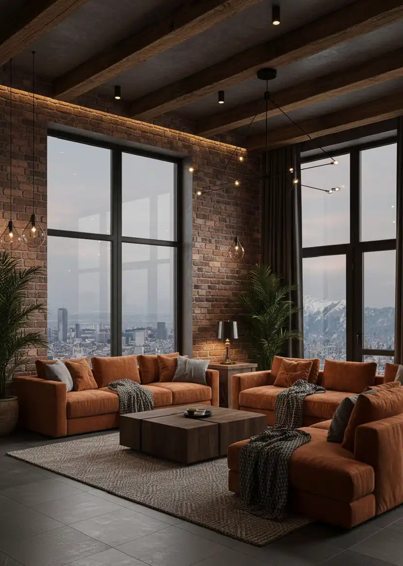 50+ Industrial Rustic Retreats: Masterclass in Burnt Orange Textures & Raw Architectural Soul