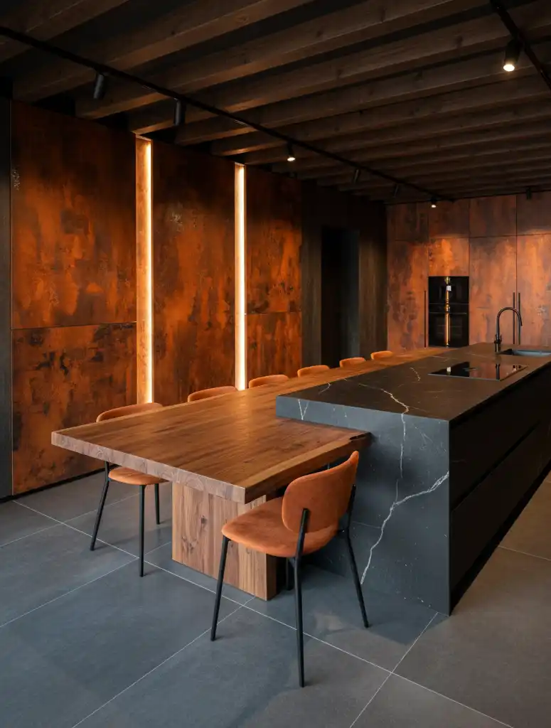 50+ Industrial Rustic Retreats: Masterclass in Burnt Orange Textures & Raw Architectural Soul