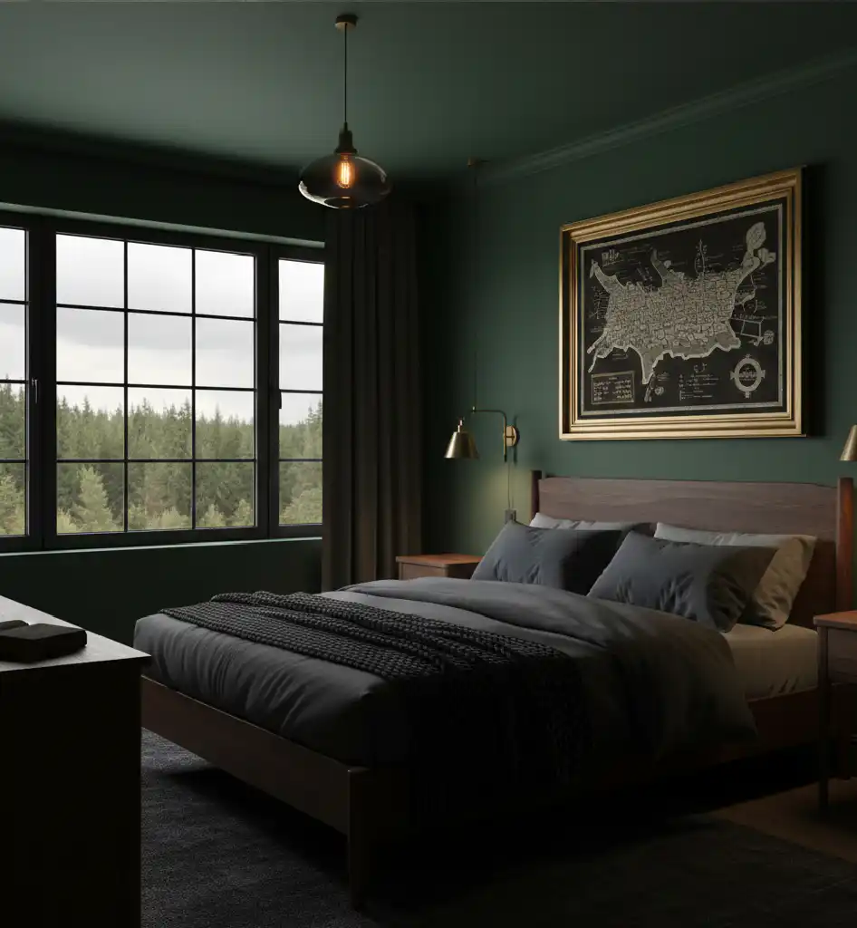 20+ Moody Sanctuary Designs: Mastering the Art of Dark Minimalist & Biophilic Bedrooms