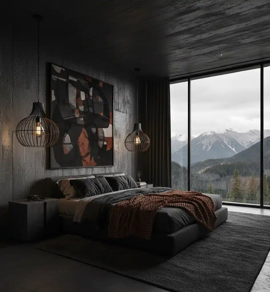 20+ Moody Sanctuary Designs: Mastering the Art of Dark Minimalist & Biophilic Bedrooms
