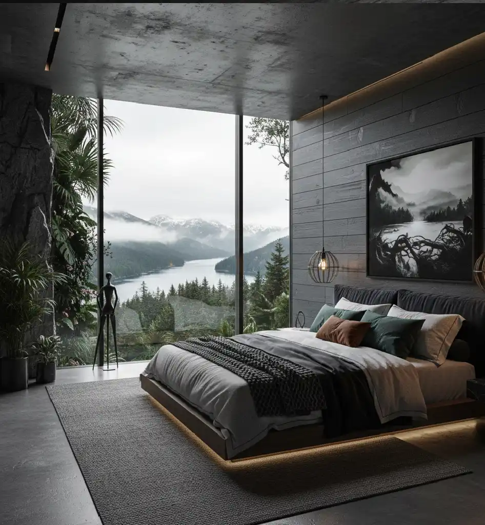 20+ Moody Sanctuary Designs: Mastering the Art of Dark Minimalist & Biophilic Bedrooms