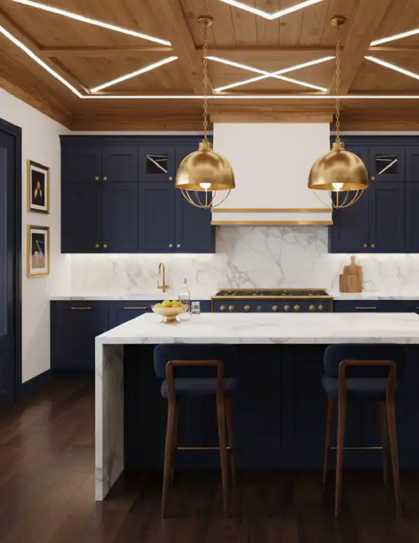 25 Stunning Spaces Where Navy Meets Modern Luxury - Interior Design Inspiration | Wisal AI : object Object