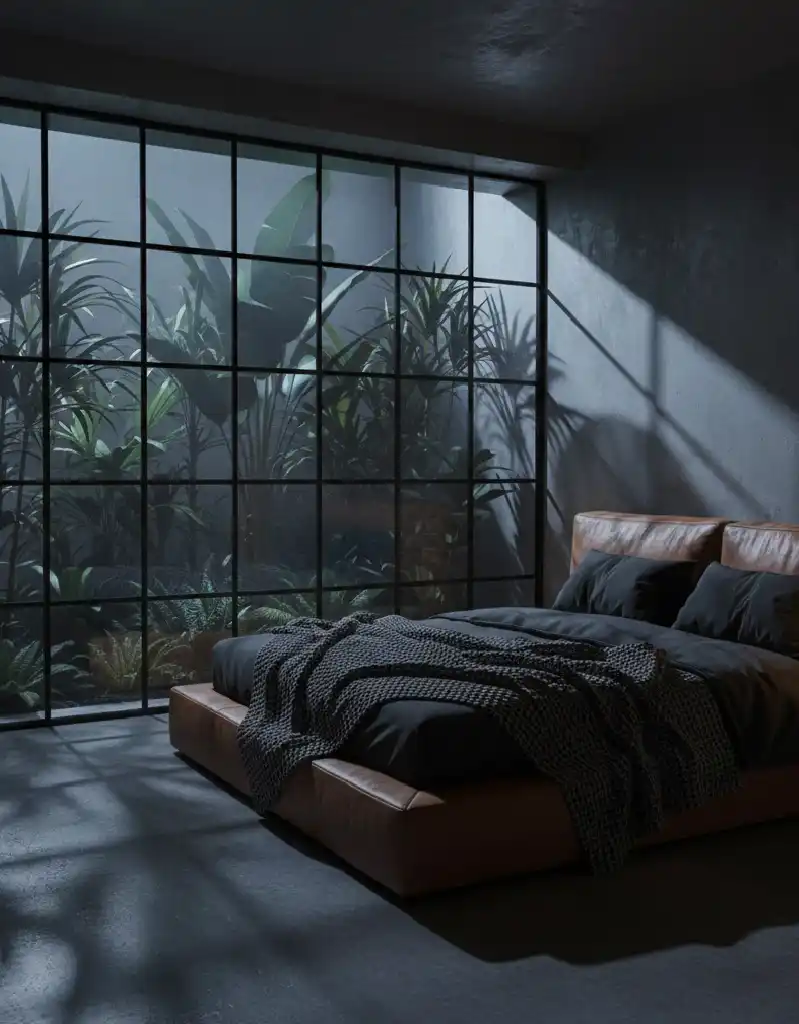 +25 Industrial Loft Bedroom Inspirations: Concrete, Leather, and Metal Aesthetics for 2026.