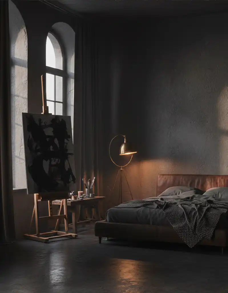 +25 Industrial Loft Bedroom Inspirations: Concrete, Leather, and Metal Aesthetics for 2026.