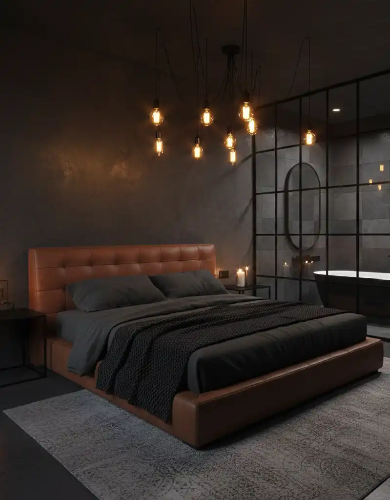 +25 Industrial Loft Bedroom Inspirations: Concrete, Leather, and Metal Aesthetics for 2026.