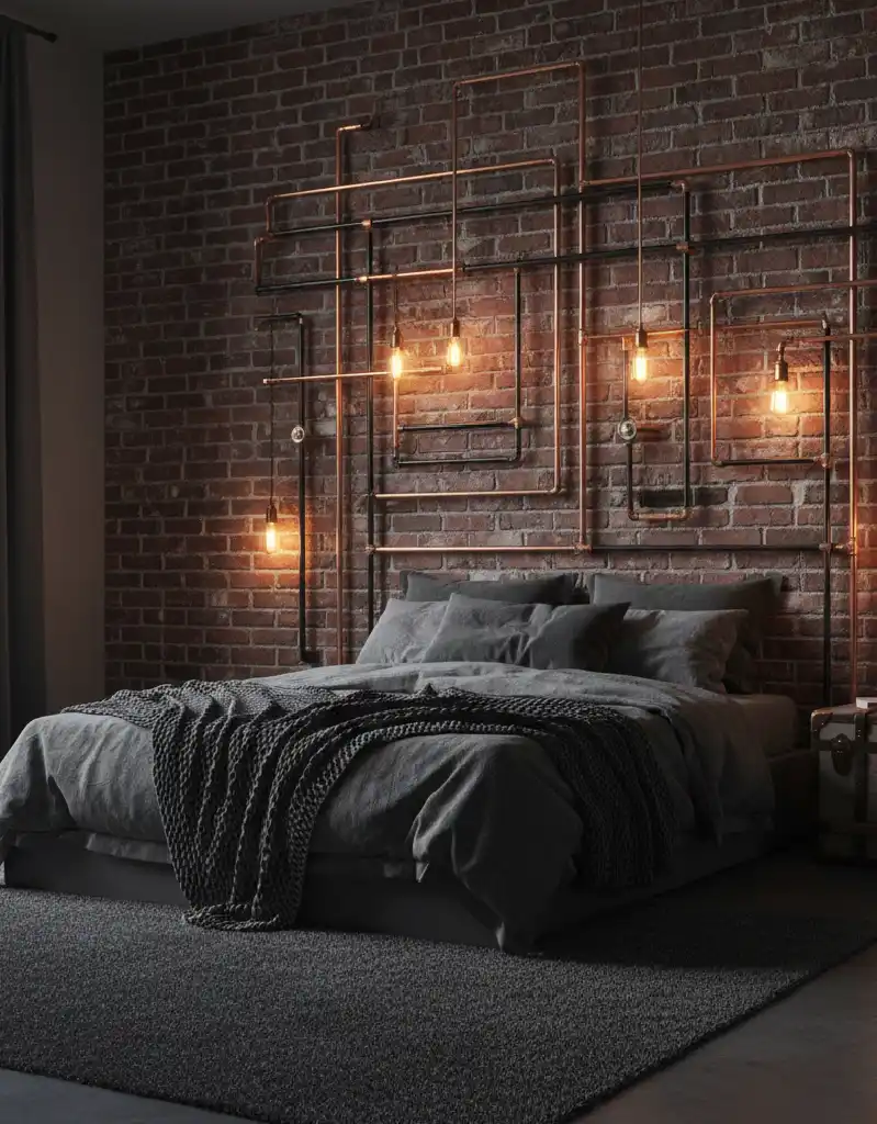 +25 Industrial Loft Bedroom Inspirations: Concrete, Leather, and Metal Aesthetics for 2026.