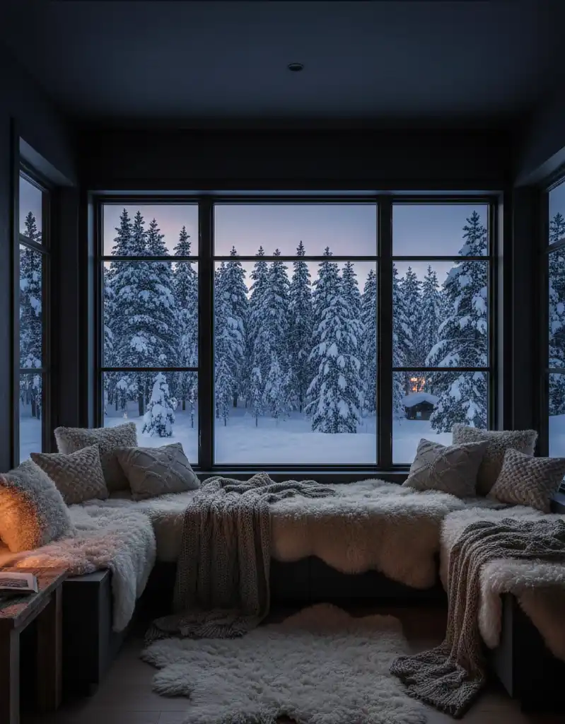 +20 Modern Rustic Living Spaces: Mastering Dark Tones, Textures, and Winter Warmth