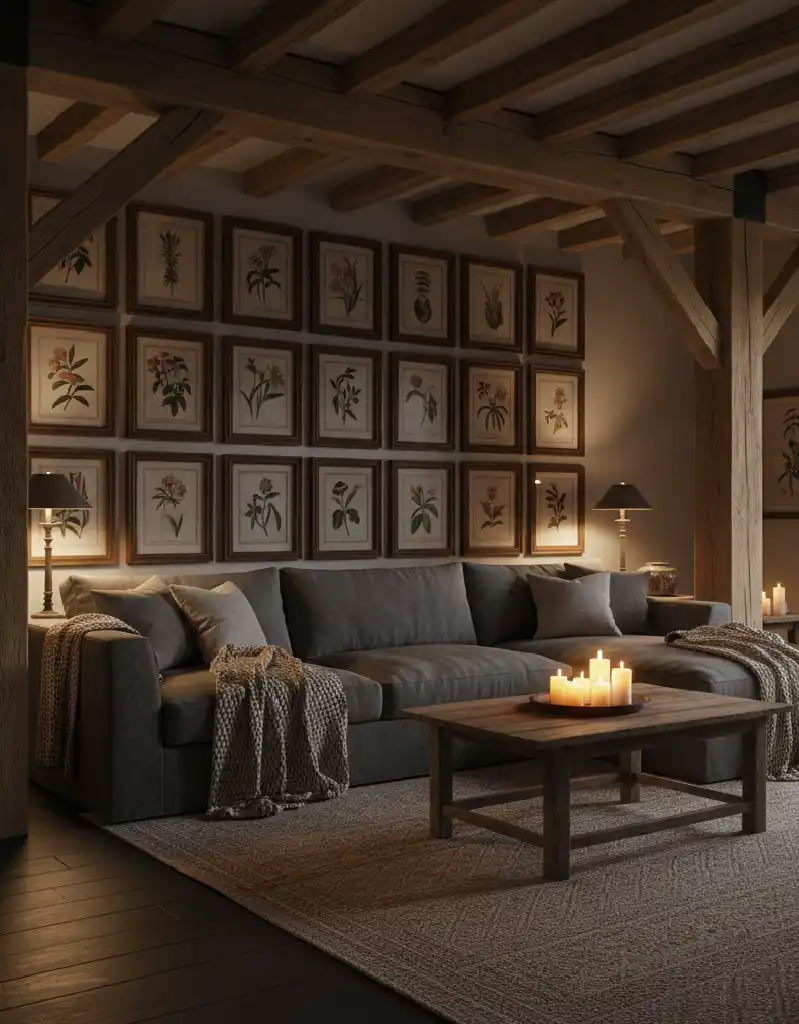 +20 Modern Rustic Living Spaces: Mastering Dark Tones, Textures, and Winter Warmth