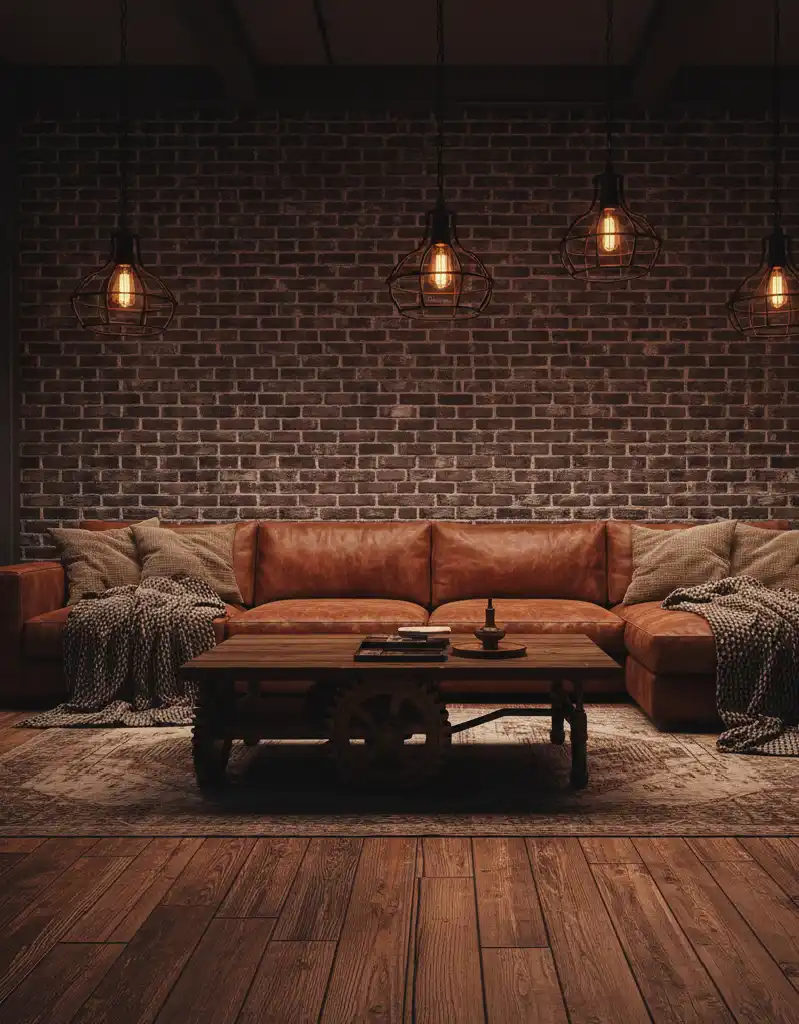 +20 Modern Rustic Living Spaces: Mastering Dark Tones, Textures, and Winter Warmth