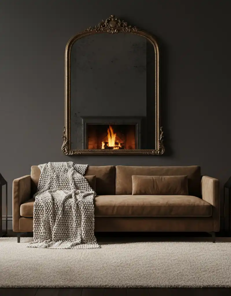 +20 Modern Rustic Living Spaces: Mastering Dark Tones, Textures, and Winter Warmth