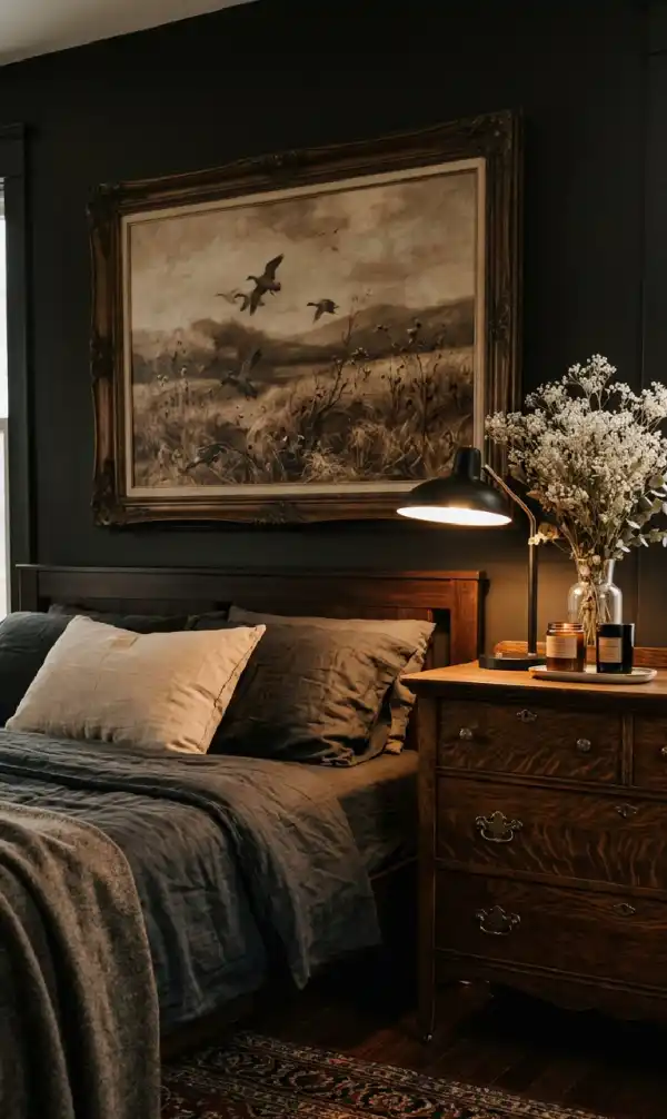 Dark Moody Bedroom Ideas 2026 | AI Interior Inspiration | Wisal AI